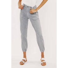Load image into Gallery viewer, KanCan HIGH RISE GREY WASHED DENIM JOGGER GREY WASH COMFORT STRETCH
