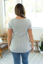 Load image into Gallery viewer, Michelle Mae Sarah Ruffle Top - Light Grey
