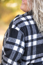 Load image into Gallery viewer, ONLINE ONLY Norah Plaid Shacket - Classic Black and White
