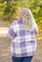 Load image into Gallery viewer, ONLINE ONLY  Norah Plaid Shacket - Purple and Gold
