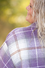 Load image into Gallery viewer, ONLINE ONLY  Norah Plaid Shacket - Purple and Gold
