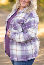 Load image into Gallery viewer, ONLINE ONLY  Norah Plaid Shacket - Purple and Gold
