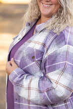 Load image into Gallery viewer, ONLINE ONLY  Norah Plaid Shacket - Purple and Gold
