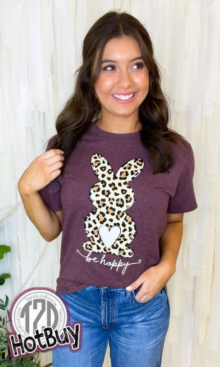 Be Hoppy Leopard Bunny T-Shirt