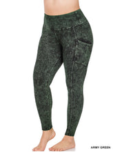 Load image into Gallery viewer, ZENANA MINERAL WASH WIDE WAISTBAND FULL LENGTH LEGGINGS
