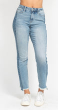 Load image into Gallery viewer, Judy Blue Vintage Wash Side Panel Detail with Fray Hem Slim
