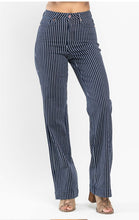 Load image into Gallery viewer, Judy Blue Tummy Control Striped Straight Leg Jeans
