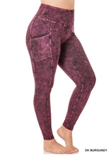 Load image into Gallery viewer, ZENANA MINERAL WASH WIDE WAISTBAND FULL LENGTH LEGGINGS
