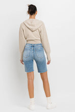 Load image into Gallery viewer, VERVET VALERIE HIGH RISE RAW HEM BERMUDA SHORTS
