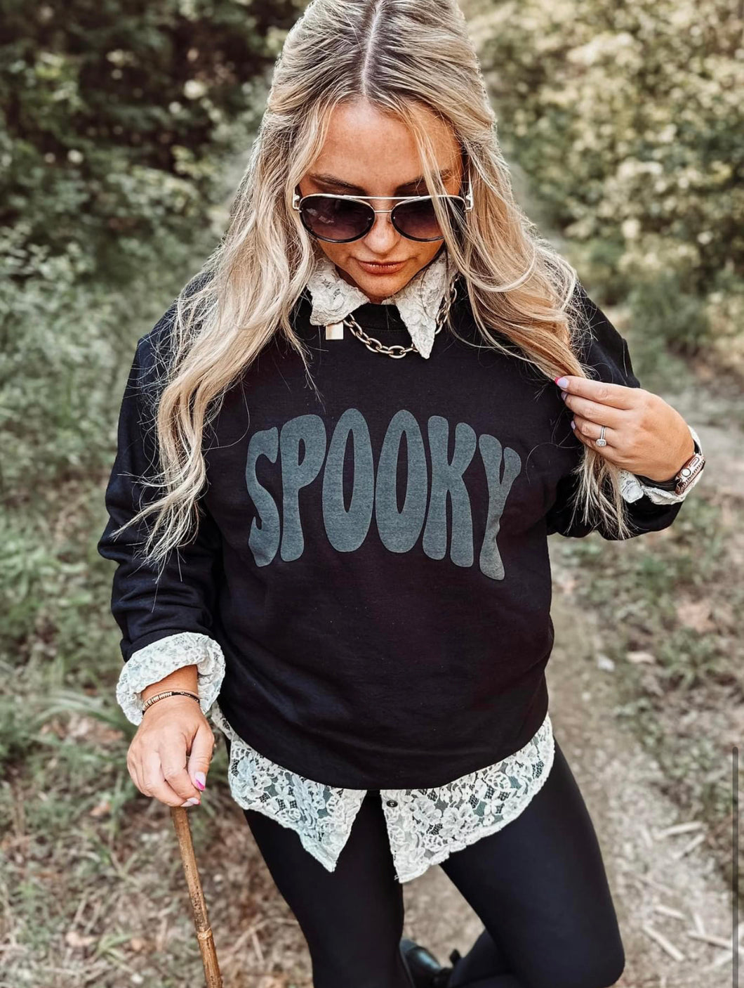 S P O O K Y -Black Sweatshirt