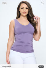 Load image into Gallery viewer, Reversible V or U Neckline Plus Seamless Tank
