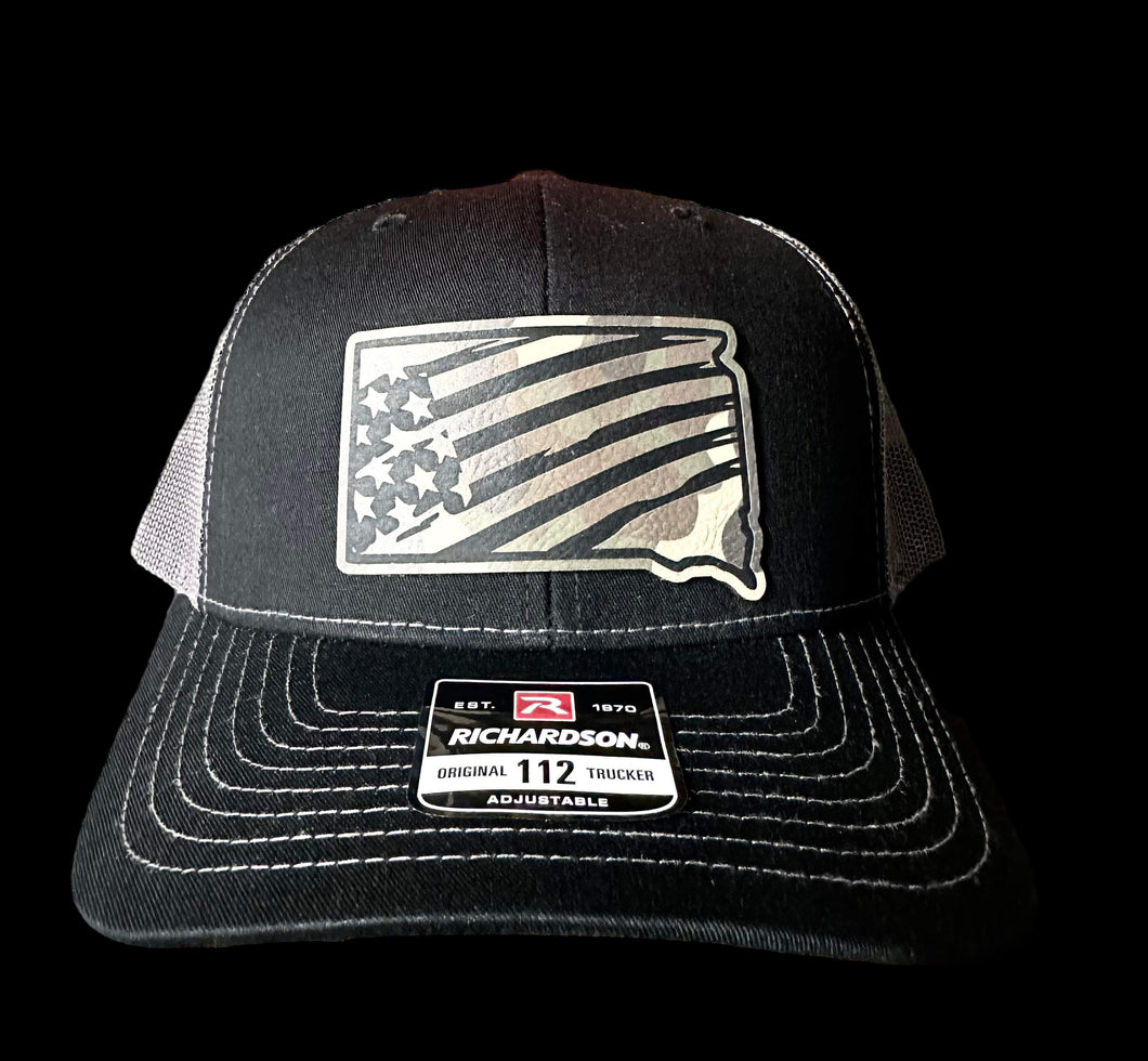 Camo American Flag Black Hat