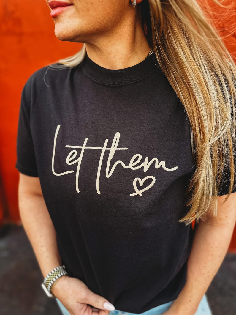 Let Them Puffy Tee-Black - krisglamcloset