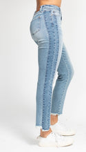 Load image into Gallery viewer, Judy Blue Vintage Wash Side Panel Detail with Fray Hem Slim
