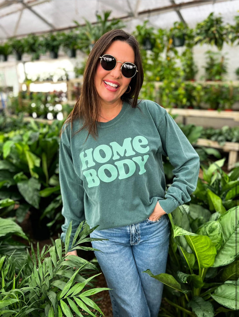 Homebody Long Sleeve Graphic Tee - krisglamcloset