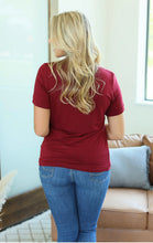 Load image into Gallery viewer, Michelle Mae Sophie Pocket Tee - Burgundy
