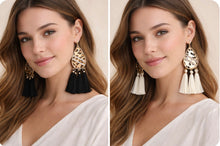 Load image into Gallery viewer, Not My First Rodeo Teardrop Tassel Earrings - krisglamcloset
