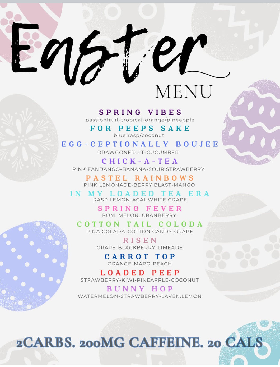 Limited Time Easter Loaded Teas on The Go