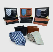 Load image into Gallery viewer, Men&#39;s Assorted Pack Poly Woven Tie &amp; Wallet Sets
