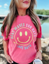 Load image into Gallery viewer, Boat Waves, Sun Rays, Lake Days Tee – Watermelon - krisglamcloset
