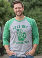 Load image into Gallery viewer, Let’s Get Shamrocked Raglan Tee 🍀 - krisglamcloset

