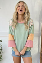 Load image into Gallery viewer, Mint Blossom Oversized Knit Tee
