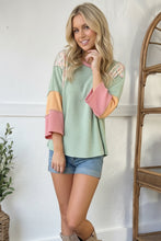 Load image into Gallery viewer, Mint Blossom Oversized Knit Tee
