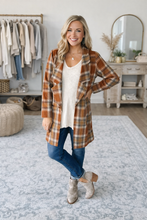 Load image into Gallery viewer, Lightweight Plaid Open-Front Jacket - krisglamcloset
