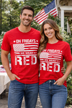 Load image into Gallery viewer, On Friday We Wear Red Shirt, We wear Red Remember Everyone Deployed, American Flag Us Veteran T-shirt, RED Friday shirt - krisglamcloset
