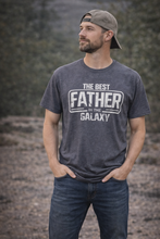Load image into Gallery viewer, The Best Father in the Galaxy Graphic Tee – Unisex - krisglamcloset

