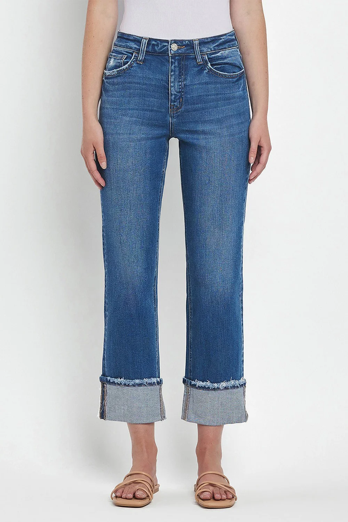 Vervet Cuff Straight Leg Jeans - krisglamcloset