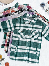 Load image into Gallery viewer, ONLINE ONLY  Norah Plaid Shacket - Classic Green and Grey Mix
