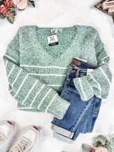 Load image into Gallery viewer, ONLINE ONLY Striped Sweater - Green IN STOCK
