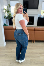 Load image into Gallery viewer, Leila High Rise Cargo Straight Jeans - krisglamcloset
