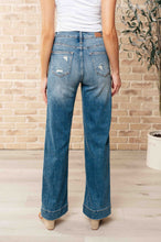Load image into Gallery viewer, Katrina High Waist Distressed Denim Trousers - krisglamcloset
