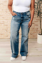 Load image into Gallery viewer, Katrina High Waist Distressed Denim Trousers - krisglamcloset
