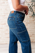 Load image into Gallery viewer, Leila High Rise Cargo Straight Jeans - krisglamcloset
