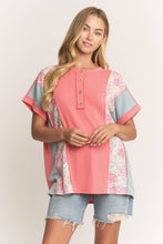 Load image into Gallery viewer, ET8037-10 COLOR BLOCK URBAN RIB TOP - krisglamcloset
