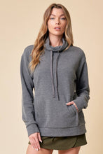 Load image into Gallery viewer, Charcoal Funnel Neck Pull Over
