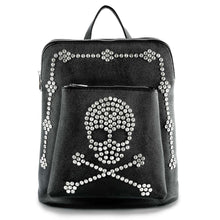 Load image into Gallery viewer, Rhinestone Skull and Crossed Bones Backpack
