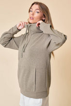 Load image into Gallery viewer, Charcoal Funnel Neck Pull Over
