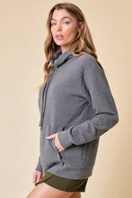 Load image into Gallery viewer, Charcoal Funnel Neck Pull Over
