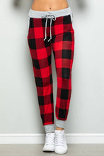 Load image into Gallery viewer, PLAID JOGGER PANTS WITH SIDE POCKETS
