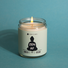 Load image into Gallery viewer, Zen Af (Green) relaxing and funny candle -9 oz
