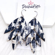 Load image into Gallery viewer, 2.5&quot; Black &amp; White Lilli Belle -Fall Earrings
