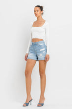 Load image into Gallery viewer, VERVET REBECCA HIGH RISE DOUBLE CUFFED BOYFRIEND SHORTS
