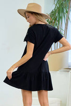 Load image into Gallery viewer, D Ring Strap Sleeve Detail Easy Dress
