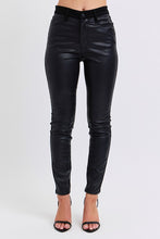 Load image into Gallery viewer, Judy Blue Faux Leather &amp; Denim Skinny Jeans
