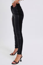 Load image into Gallery viewer, Judy Blue Faux Leather &amp; Denim Skinny Jeans
