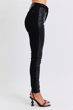 Load image into Gallery viewer, Judy Blue Faux Leather &amp; Denim Skinny Jeans
